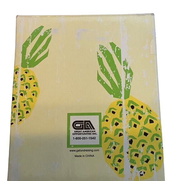 Pineapple Ceramic Salt & Pepper Shakers By Great American Opportunities 4.25" - Picture 3 of 10